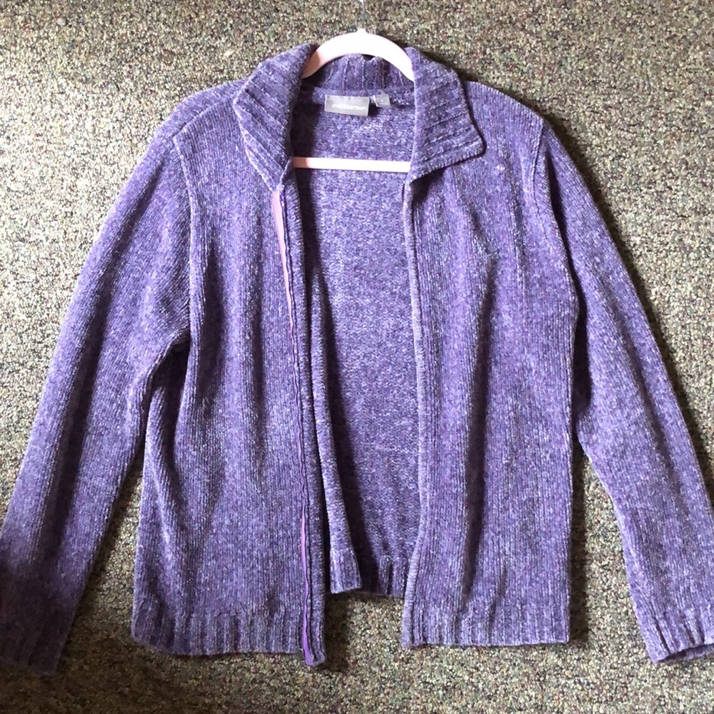 Purple Croft and barrow sweater jacket large